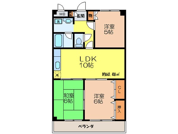 グリ－ンパレス千里中央Ａ棟の物件間取画像